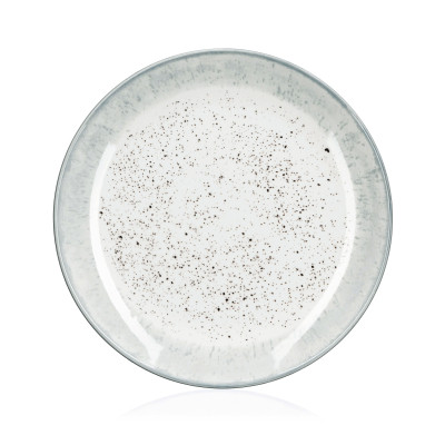 Тарілка Ardesto Siena, 19см, порцеляна, біло-сірий (AR2919SW) Вінниця - фото 1