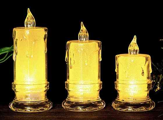 Набір LED свічок на батарейках  3 шт (0293) Сміла