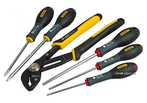 Набір викруток STANLEY "FatMax", 5 шт. і кліщі переставні, L= 254 мм Одеса