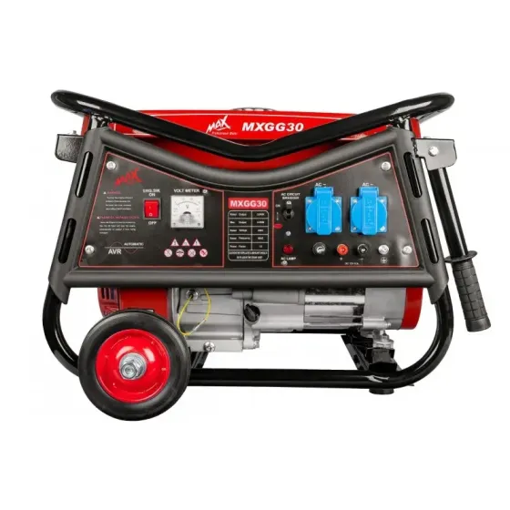 Генератор Бензиновий MAX 3.2 кВт Мідна обмотка З AVR Для  Дому Однофазна Електростанція 220 В MXGG30 Львів