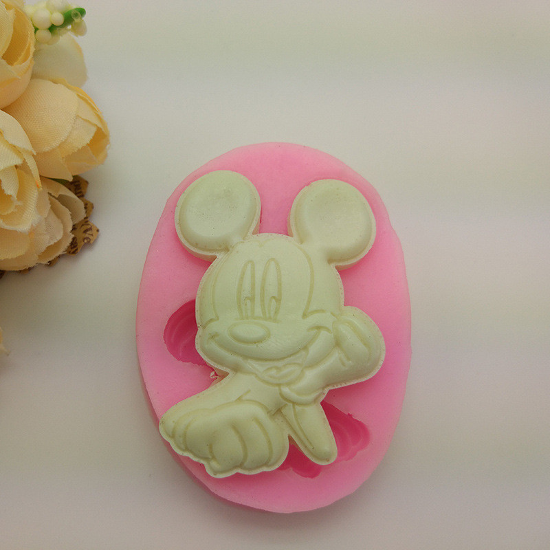 Молд силиконовый Микки Маус 63 на 46 мм розовый Киев - изображение 5
