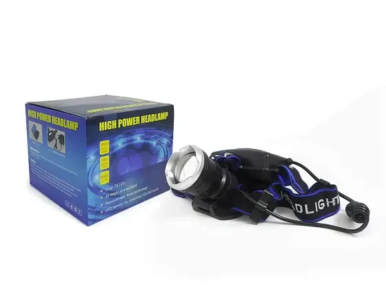 Ліхтар налобний Bailong BL-T24-P50 2x18650 потужний світлодіодний 1800 лм, 3 режими, водостійкий Одеса