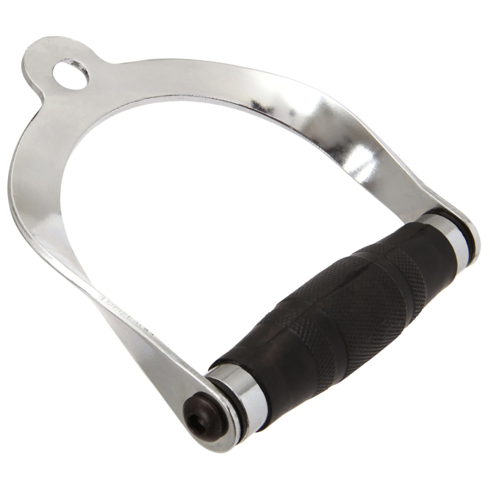 Ручка York Fitness для тяги з гумовою рукояткою, хром Киев - изображение 1