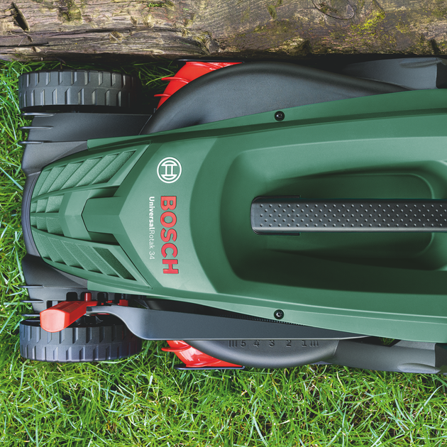Потужна газонокосарка електрична Bosch UniversalRotak 34-405 : 1.3 кВт, ширина захвата 34 см (06008A6401) Київ - фото 7