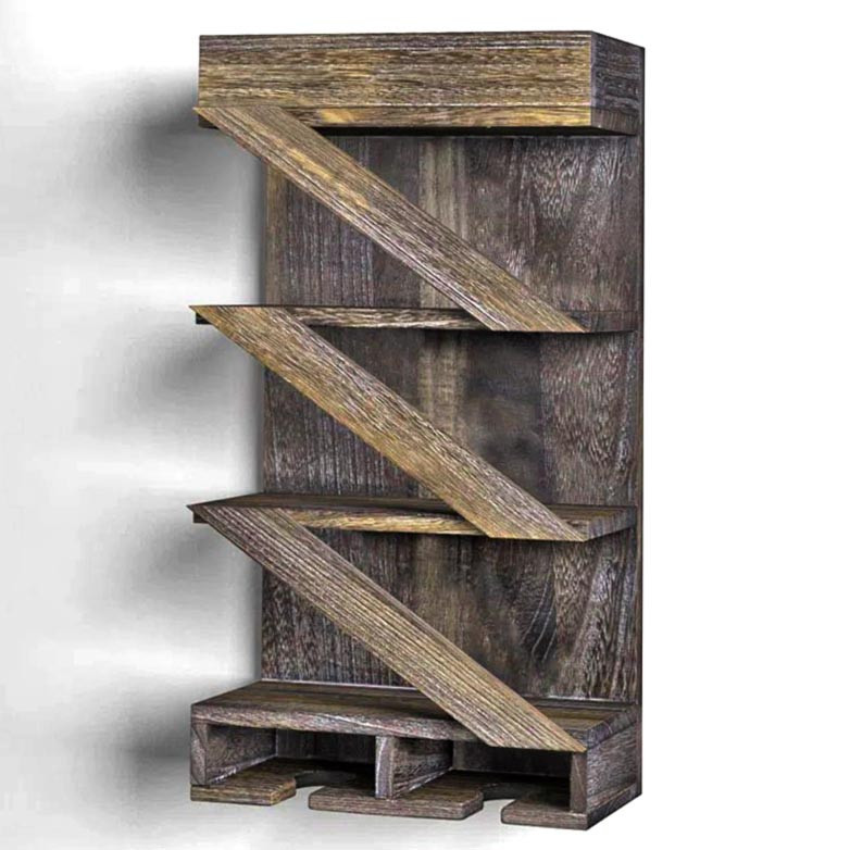 Настінна винна полиця "Міто" сепія Миколаїв - фото 1