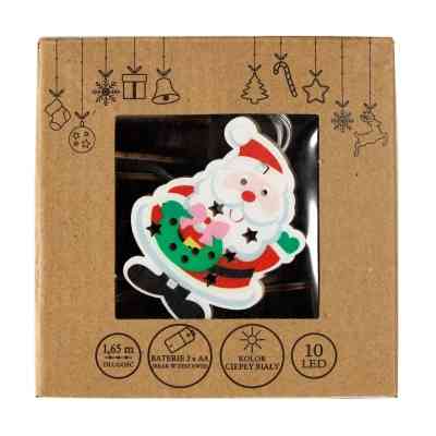 Гирлянда Chomik Санта-Клаус 1.65 м 10 LED Теплый белый (5900779854086) Вінниця