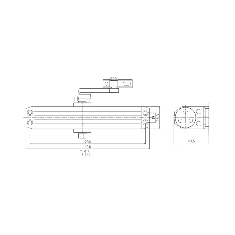 Дверний доводчик Dortec DT-514 Silver (63-00002) Київ - фото 9