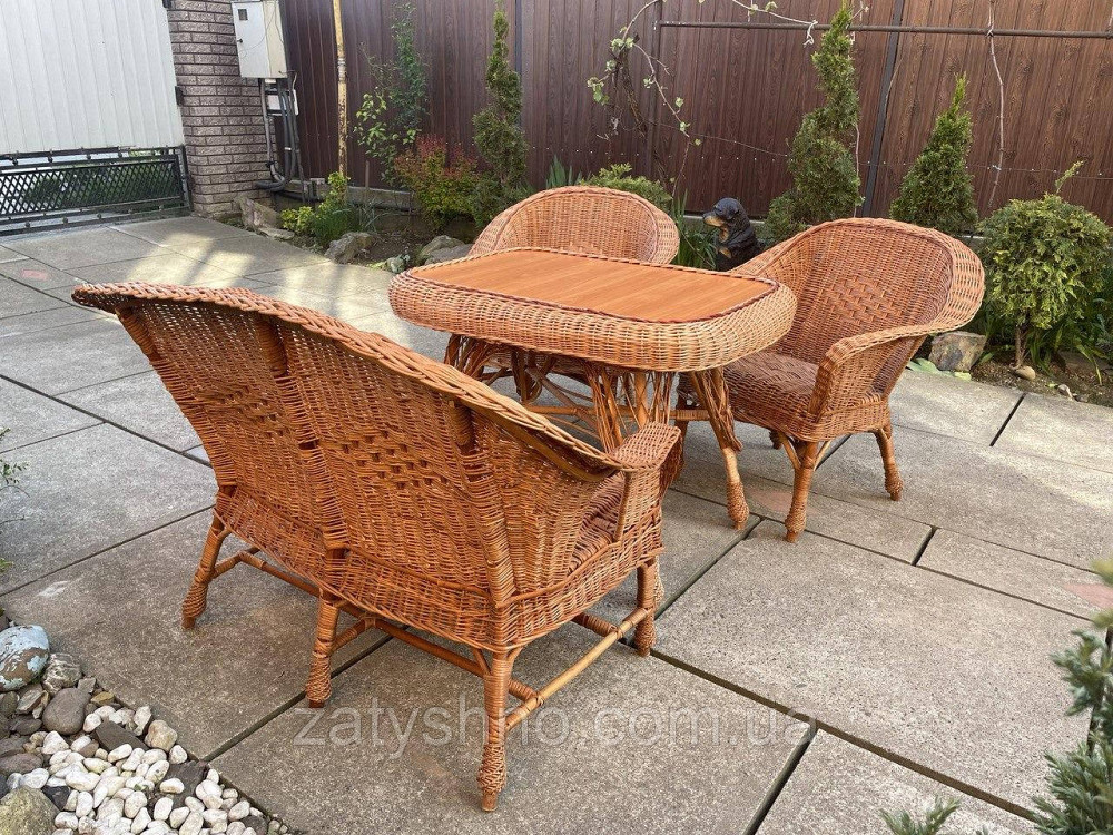 Плетені меблі з лози з диваном Київ - фото 9