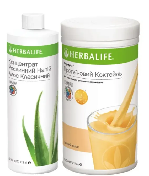 Алое + Коктейль Смаки на вибір "Перший результат" Гербалайф Herbalife для схуднення та контролю ваги Дніпро - фото 1