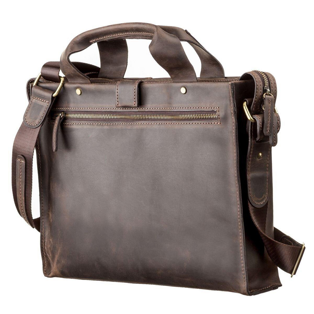 Сумка мужская кожаная Коричневая (SHVIGEL) Киев - изображение 6