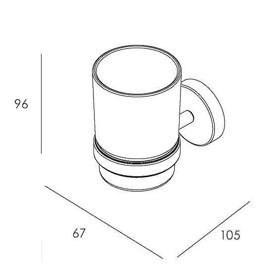 Стакан для зубних щіток IMPRESE SKALA хром Київ