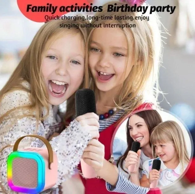 Бездротове караоке для дітей та дорослих караоке мікрофон K12 з колонкою та підсвічуванням Одеса - фото 3