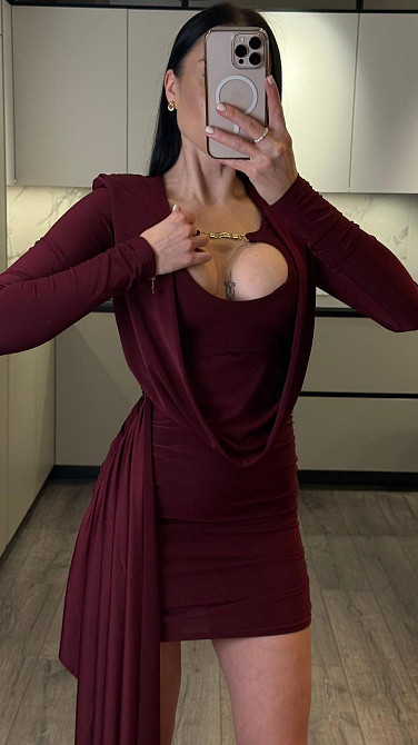 Жіноча романтична святкова мініплаття олія кора Бордо, 42/44 Одеса - фото 2