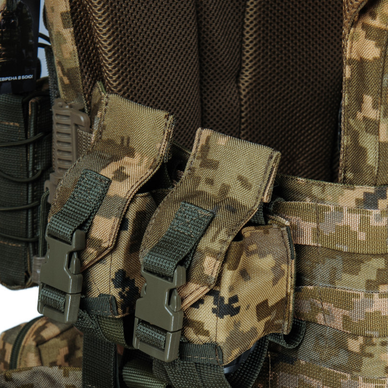 Плитоноска тактична Warmor Gen.3 Pro Max зі швидким скиданням з підсумками (Піксель) Вінниця - фото 7