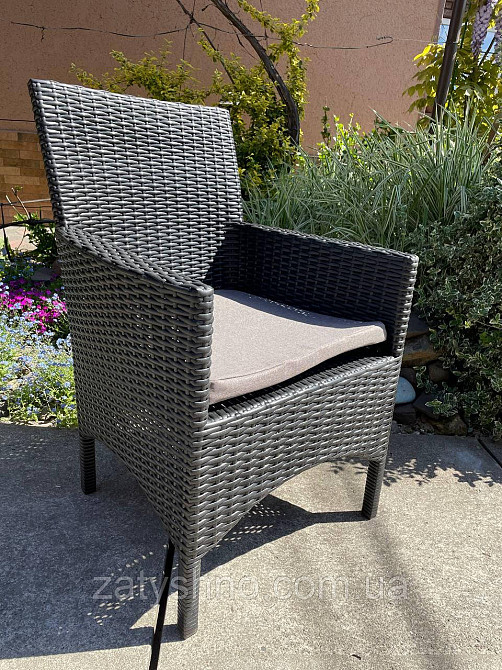 Крісло із ротанга з подушкою Київ - фото 1