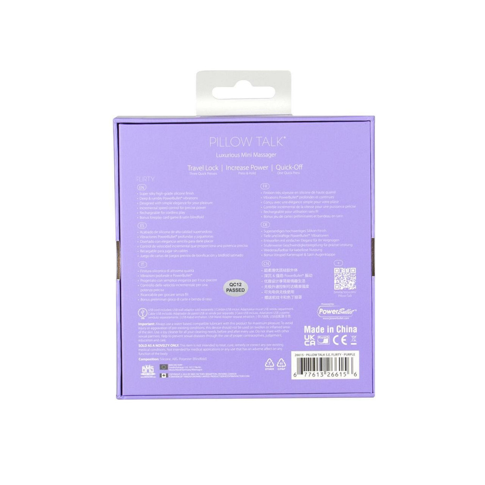 Роскошный вибратор Pillow Talk Flirty Purple Special Edition, Сваровски, повязка на глаза+игра Sex Aura Киев - изображение 9