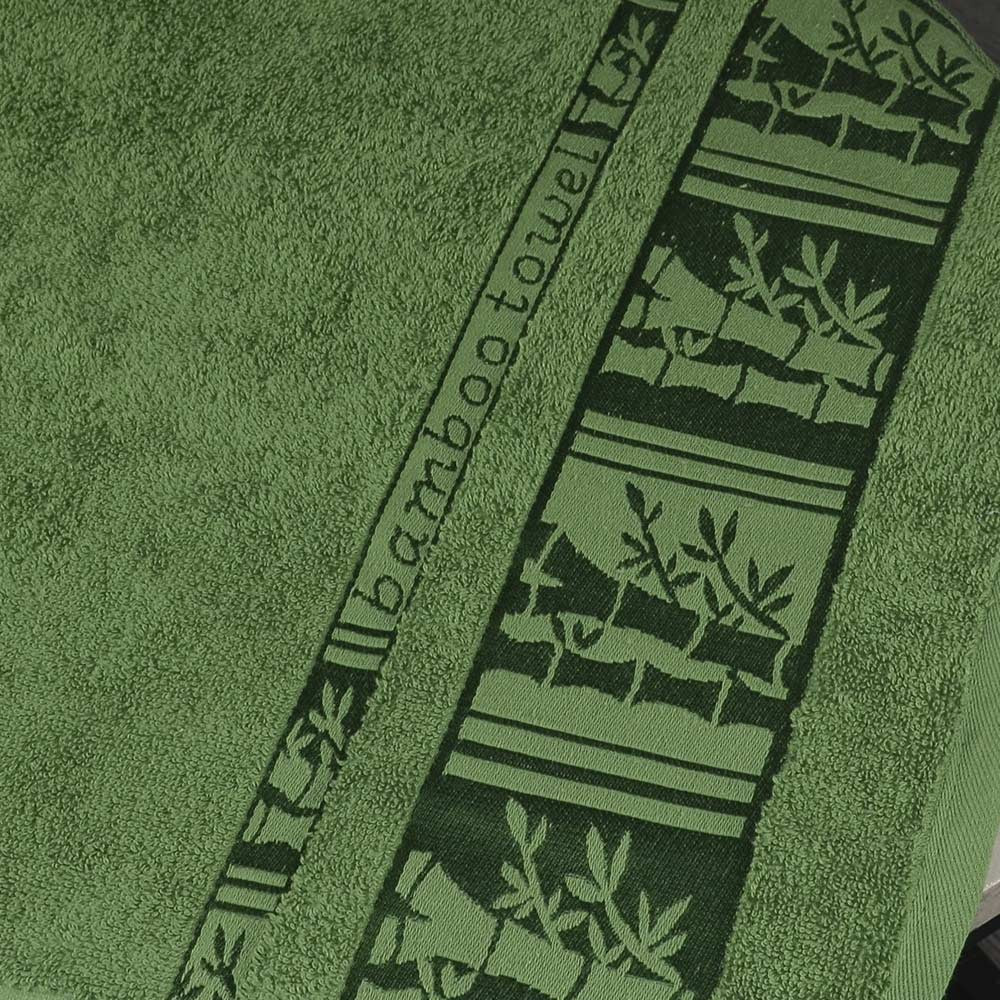 Набор махровых полотенец производства Узбекистан 2шт GM Textile 50х90см, 70х140см BambooN 450г/м2 (Зеленый) Сумы - изображение 3
