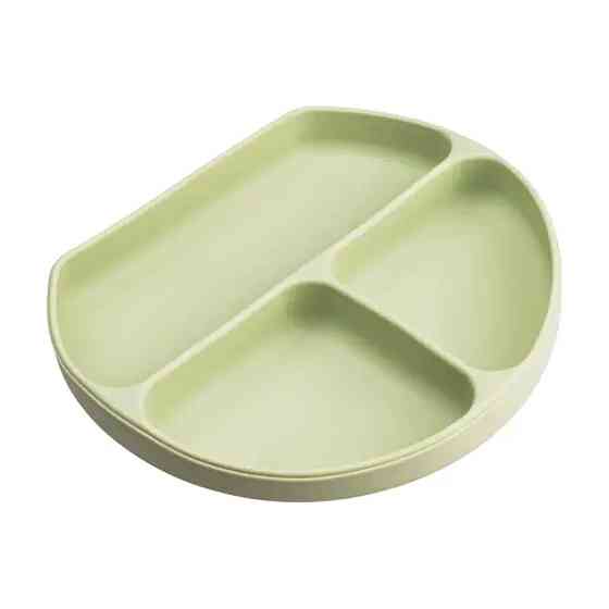 Дитячий набір силіконової посуди 7 предметів, зелений Київ