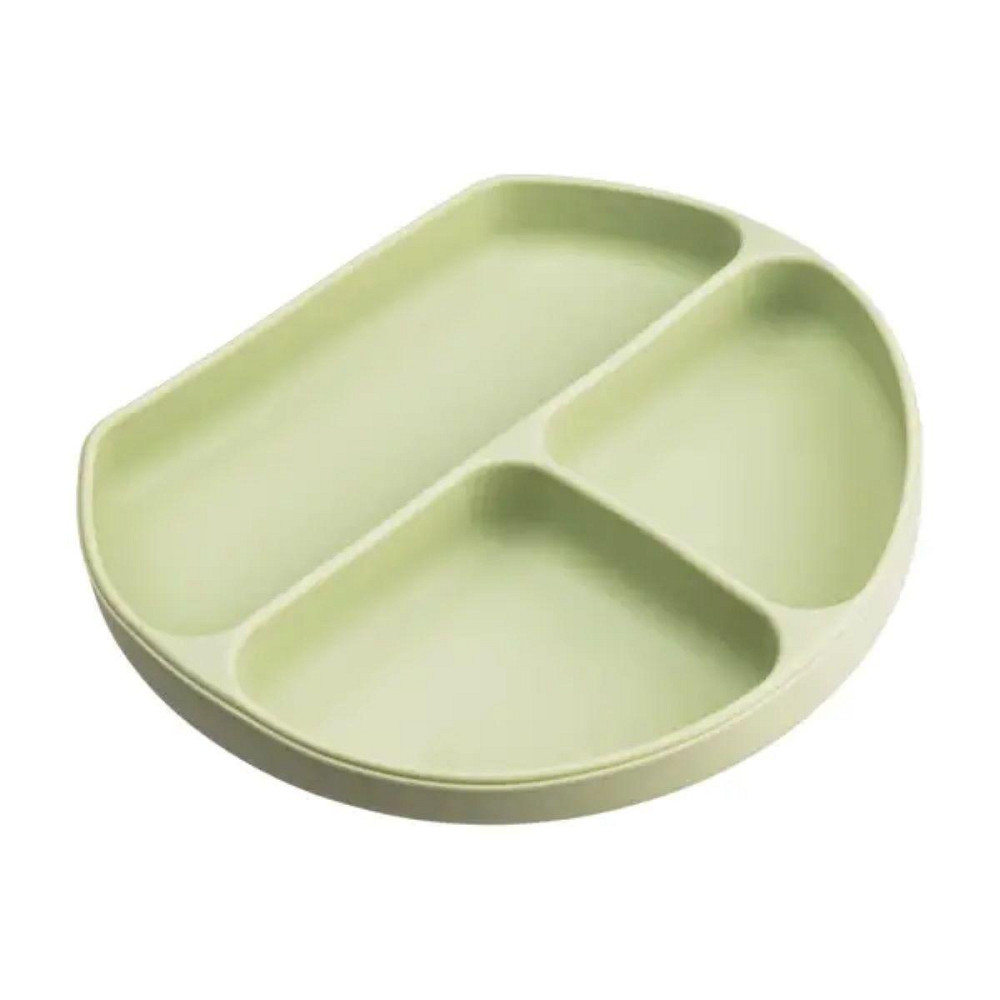 Дитячий набір силіконової посуди 7 предметів, зелений Київ - фото 4