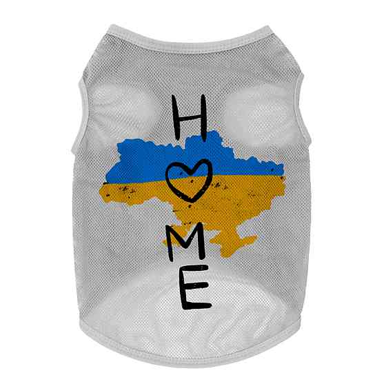 Майка для собак WAUDOG Clothes малюнок "Дім", сітка, XS, B 26-29 см, C 16-19 см сірий Київ