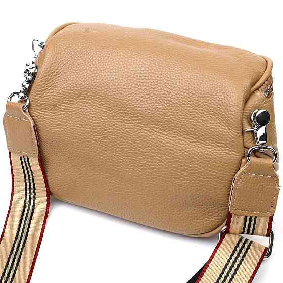 Жіноча сумка через плече з натуральної шкіри Бежева (Vintage) Київ