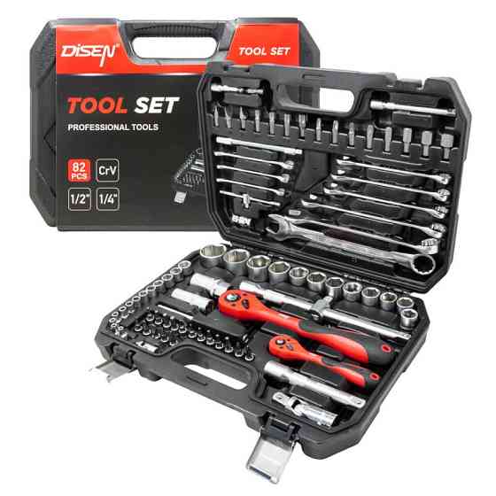 Набір інструментів 82пр. 1/2'', 1/4'' (6гр.) (4-32 мм) Одеса