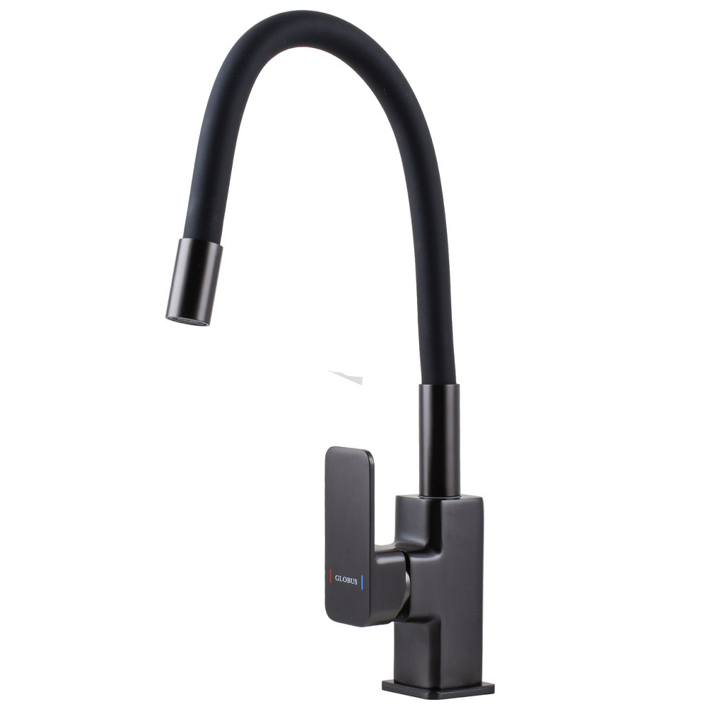Смеситель для кухни Globus Lux Milano GLM-203LR-11-GRAPHITE (000027888) Киев - изображение 3