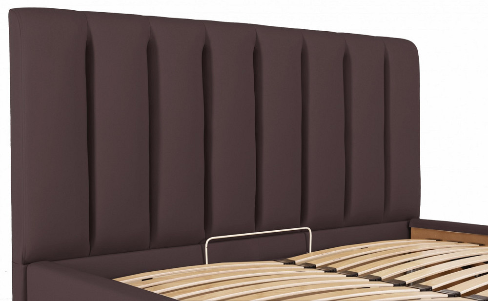 Ліжко Sanam Comfort 140 х 190 см Fly 2231 З підйомним механізмом та нішою для білизни Темно-коричневий Дніпро - фото 14