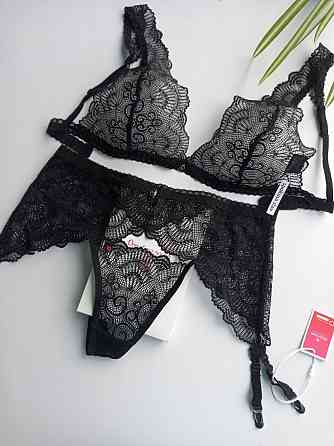 Жіночий мереживний комплект білизни Obsessive Firella set L-XL чоорний Славута
