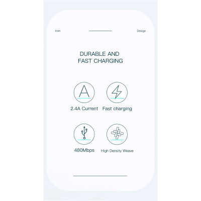 Дата кабель USB 2.0 AM to Lightning 1.0m 2.4A black Essager (EXCL-LS01) Винница - изображение 9