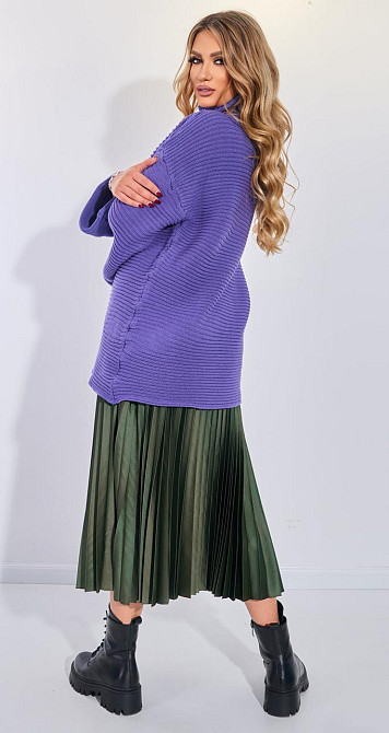 Свитер женский фиолетовый крупной вязки (42-48) Киев - изображение 7