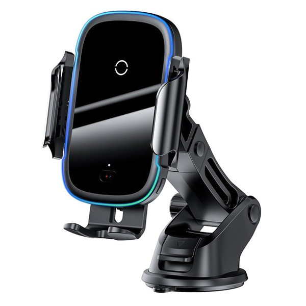 Автомобільний тримач для телефона з бездротовою зарядкою Baseus Light Electric 15 W WXHW03-01 (Чорний) Николаев - изображение 2
