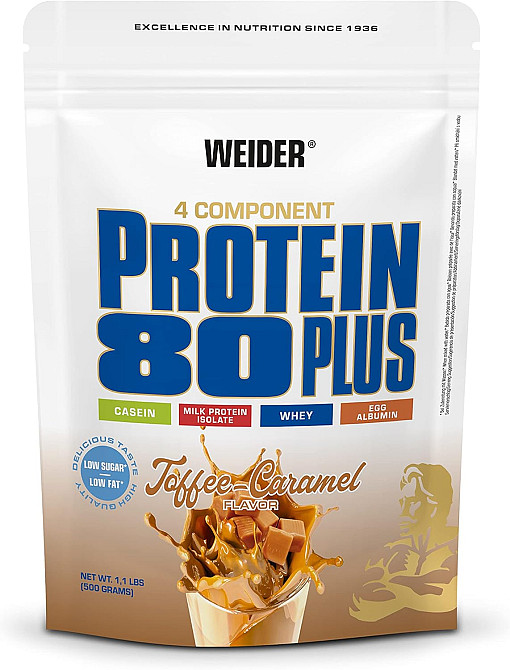 Протеїн Weider Protein 80 Plus 500 g (Toffee-Caramel) Луцьк - фото 1