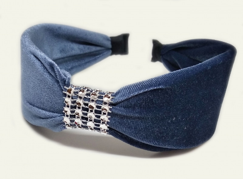 Обруч на голову ошатний синій Київ - фото 1