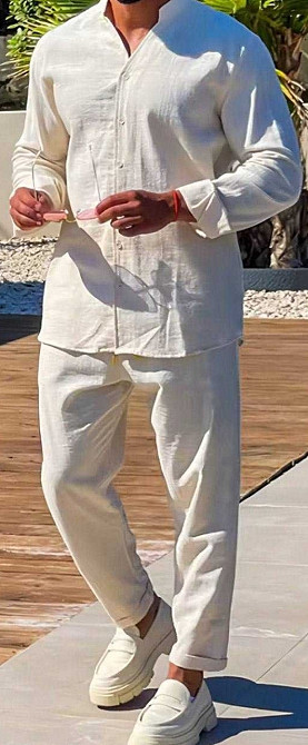 Опт і трояндниця! Лляний літній чоловічий костюм є кольори. Київ - фото 7