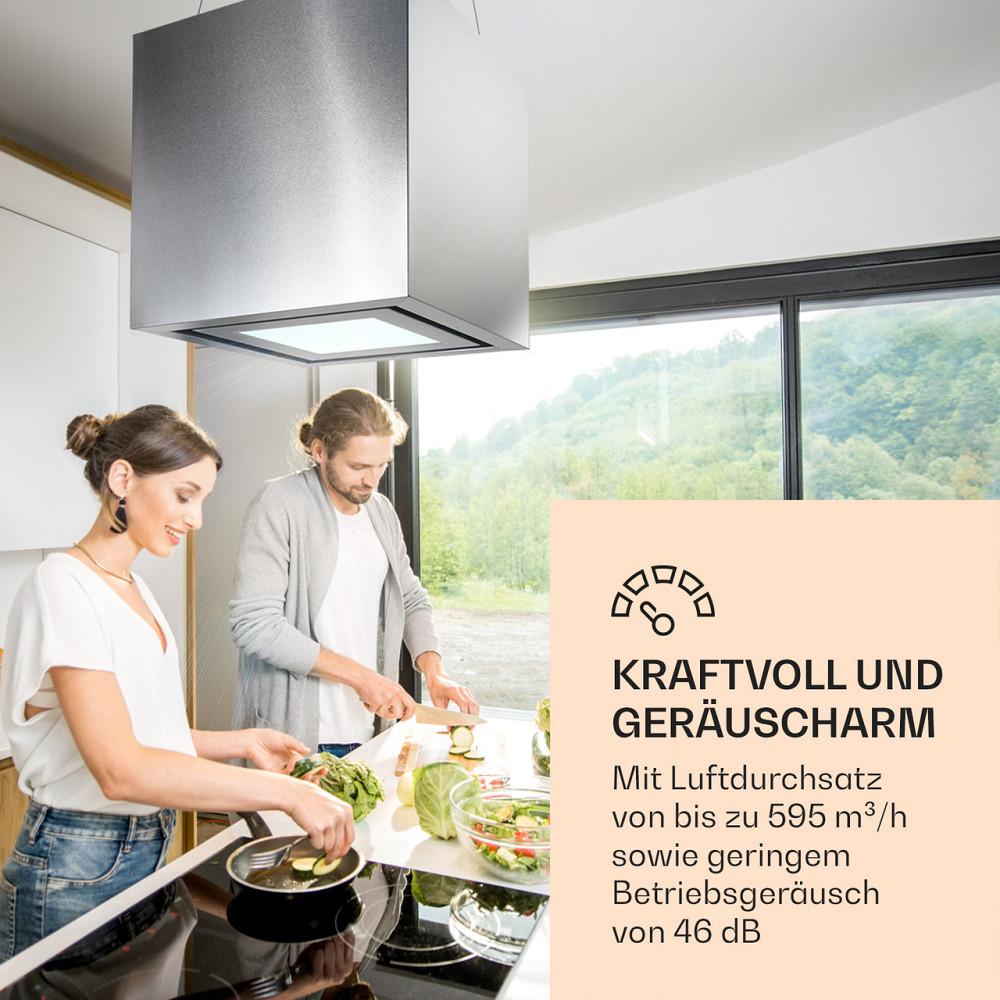 Люстра Smart Island hood 595м³/ч управление приложением LED панель серебристая (Германия, читать описание) Ровно - изображение 2