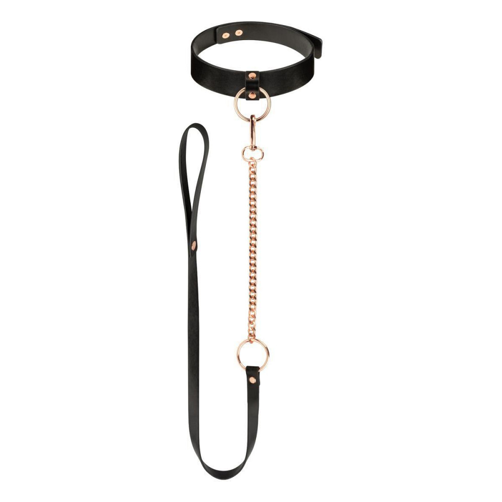Ошейник с поводком Rosy Gold - Collar with Leash - Black Sex Aura Киев - изображение 1