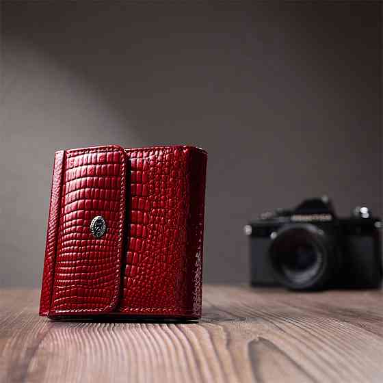 Фактурный женский кошелек из натуральной кожи ST Leather 22705 Красный Киев