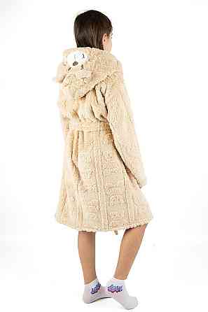 Халат детский, велсофт Мишка, бежевій топ Юрма одяг Киев