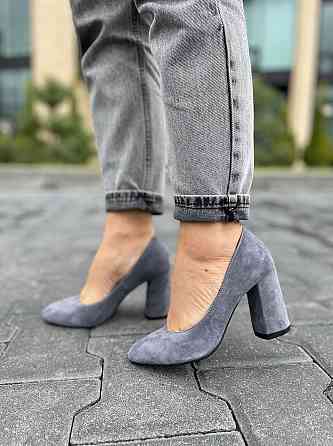 Nivelle Туфлі жіночі NIVELLE сірі натуральна замша каблук 9 см 35-40 (1592/8051-8045) Коломия