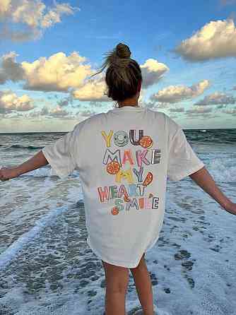 Футболка женская с принтом  44 Белая 2634324796 Днепр