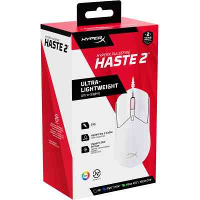 Мышка HyperX Pulsefire Haste 2 USB White (6N0A8AA) Винница