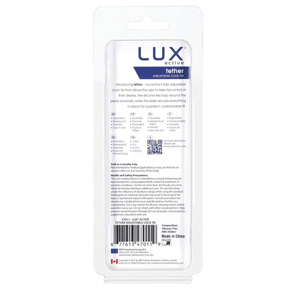 Эрекционное кольцо-лассо LUX Active Tether Adjustable Silicone Cock Tie, регулируемое Sex Aura Киев - изображение 8