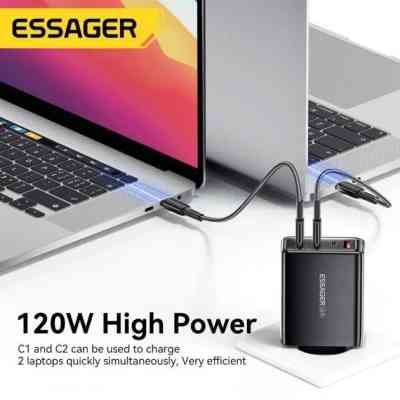 Зарядное устройство Essager 3xUSB-C + 1xUSB 120W GaN (ECT3CA-JZB01-Z) Винница