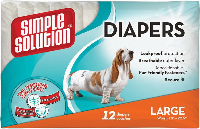 Simple Solution Disposable Diapers (Сімпл Солюшн Дісубл) підгузники для собак і тварин (12 штук) L великі Запоріжжя - фото 1