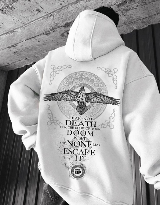 Худи, белая толстовка мужская, свитшот 2702804601 размер 44 Днепр - изображение 1