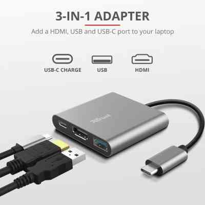 Концентратор Trust Dalyx 3-in-1 Multiport USB-C (23772) Винница