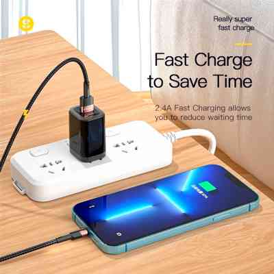 Дата кабель USB 2.0 AM to Lightning 2.0m 2.4A black Essager (EXCL-XCA01) Вінниця