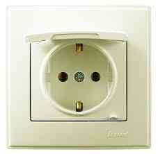 LESYA крем Розетка внутрішня із заземленням Лезард Житомир