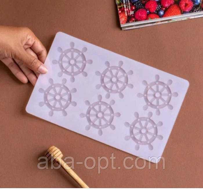 Молд силиконовый 21.5 х 13.5 см Штурвал (шт).Aba-Opt Одесса - изображение 1